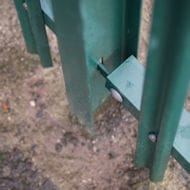 Concrete Fixed Metal Fence Post